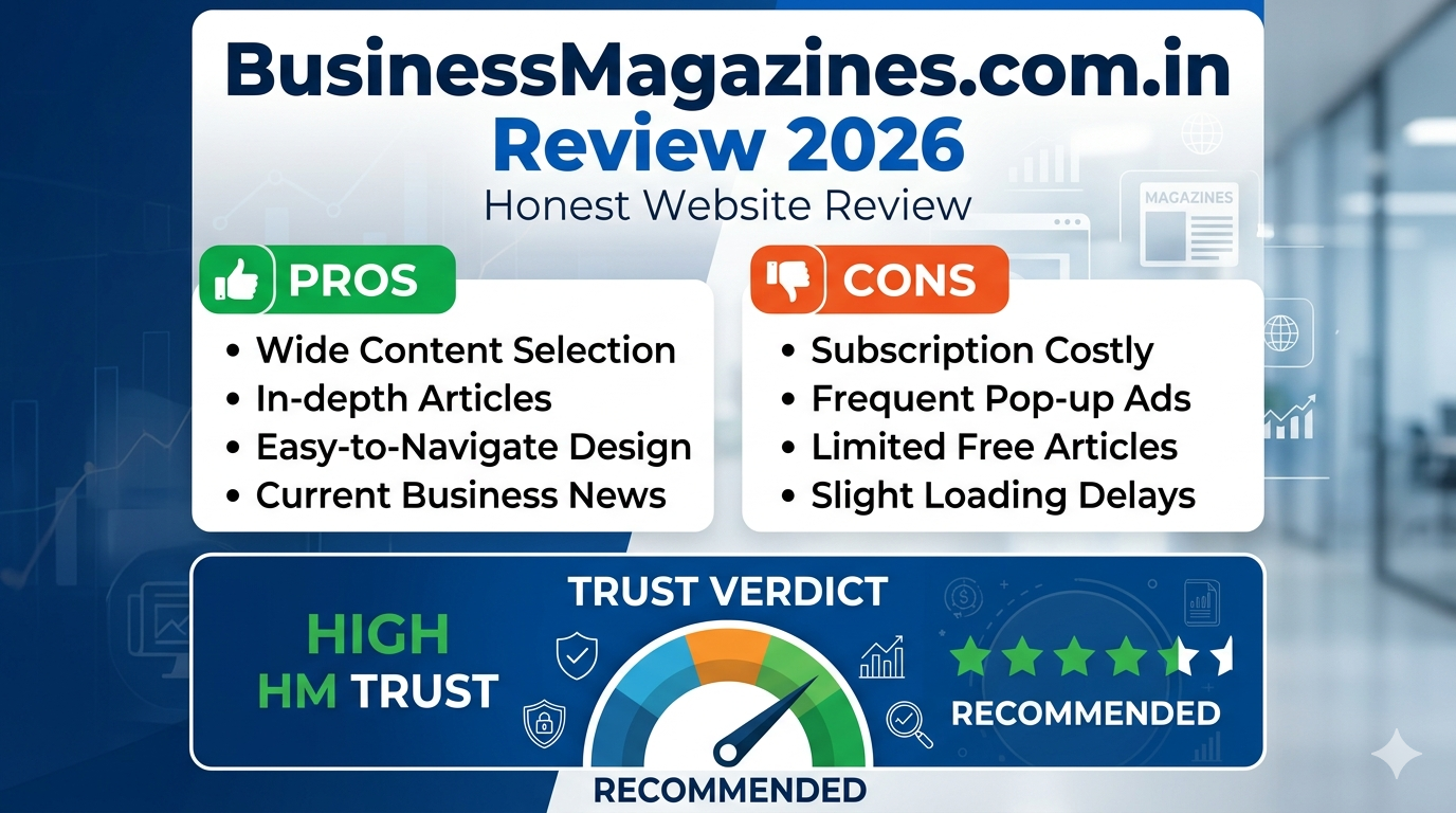 BusinessMagazines.com.in Review 2026 Honest Website Review Pros Cons Trust Verdict